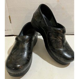 Dansko Black Patterned Clogs